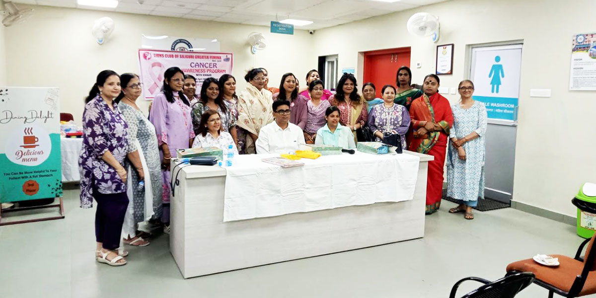 Dr Vishant Deo attended a cancer awareness program organised by the Lions Club of Siliguri Greater Femina